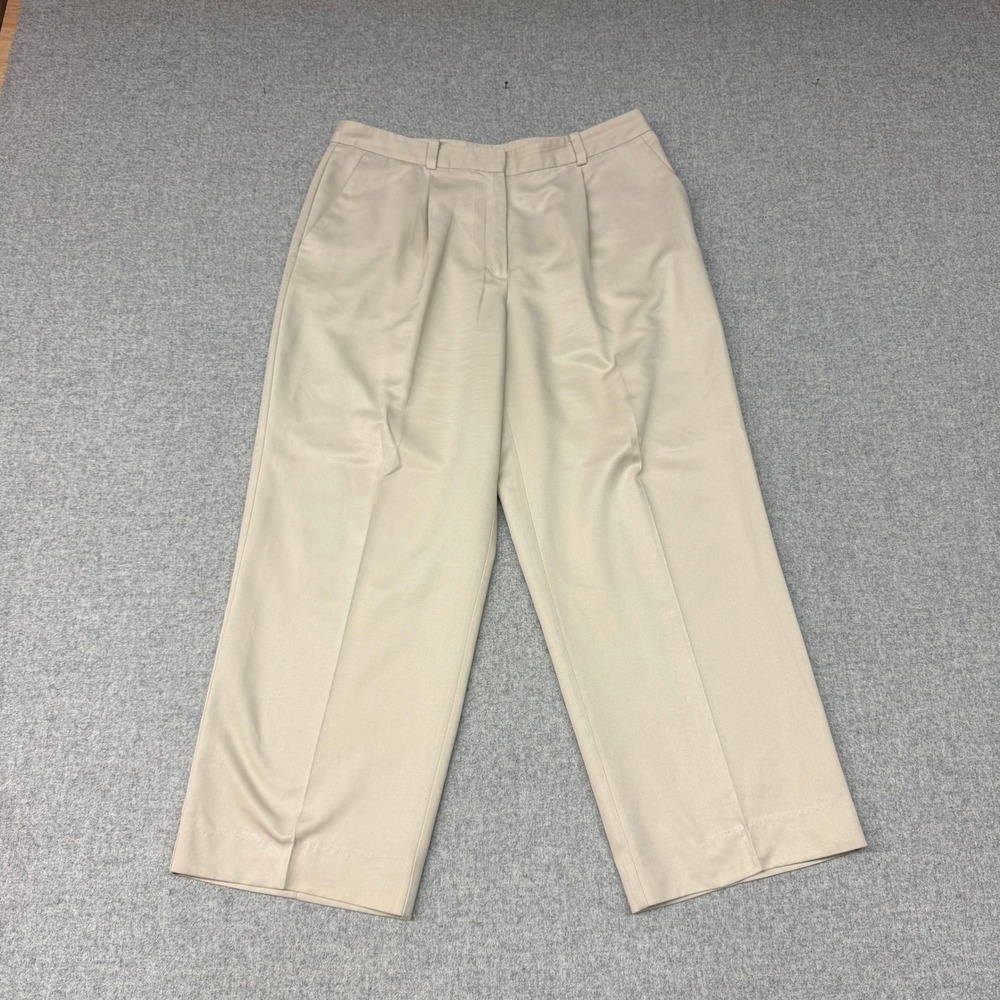 Liz Claiborne | Dress Pants | 16 | Beige | Pleated Wide Leg High Rise Lizsport